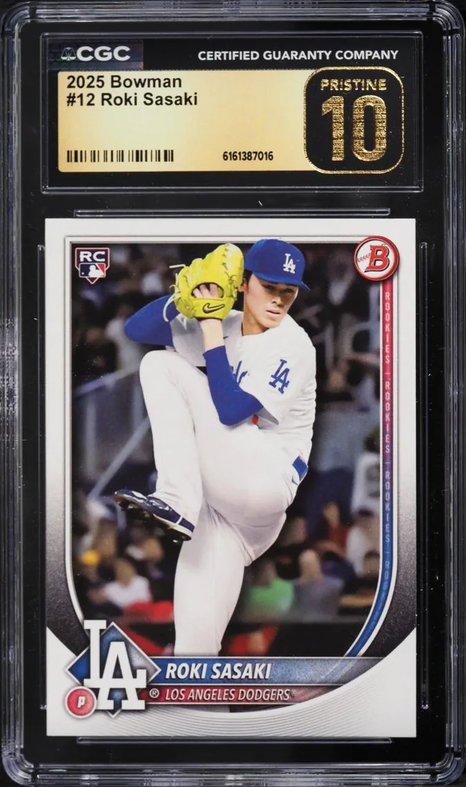 2025 Bowman Roki Sasaki ROOKIE #12 CGC 10 PRISTINE