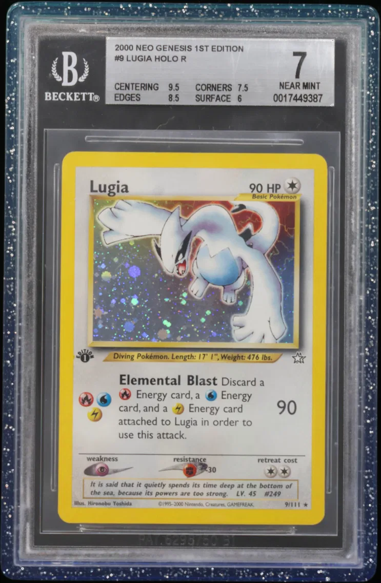 2000 #9 Lugia HOLO R BGS 7 Neo Genesis 1st Edition