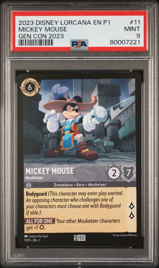 2023 #11 Mickey Mouse - Musketeer PSA 9 Disney Lorcana EN P1-Promo