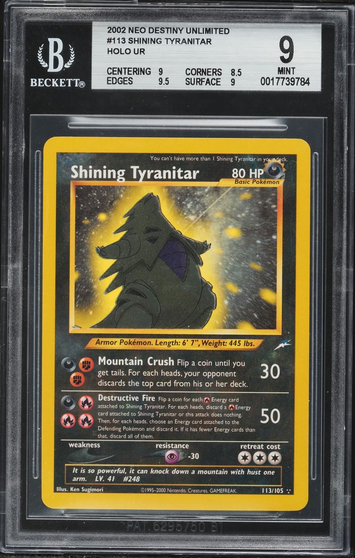 2002 #113 Shining Tyranitar BGS