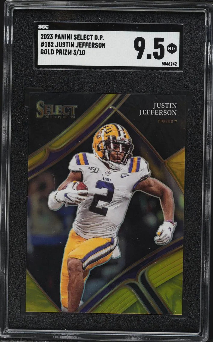 2023 #152 Justin Jefferson SGC 9.5 Panini Select Draft Picks Football