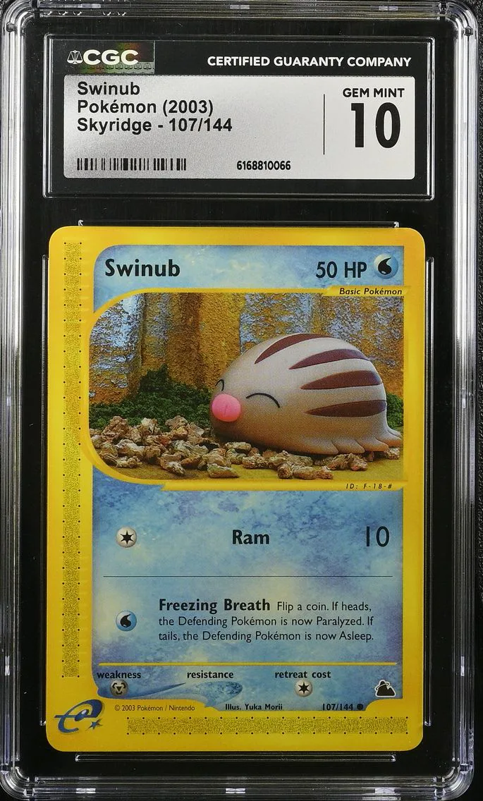 2003 #107 Swinub CGC 10 Skyridge - English