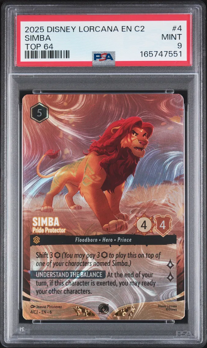 2025 #4 Simba - Pride Protector PSA 9 Disney Lorcana EN C2-Lorcana Challenge Promo