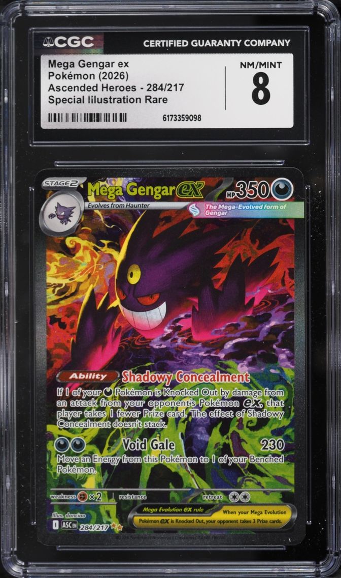 2026 Pokemon Mega Evolution Ascended Heroes SIR Mega Gengar EX #284 CGC 8 NM-MT