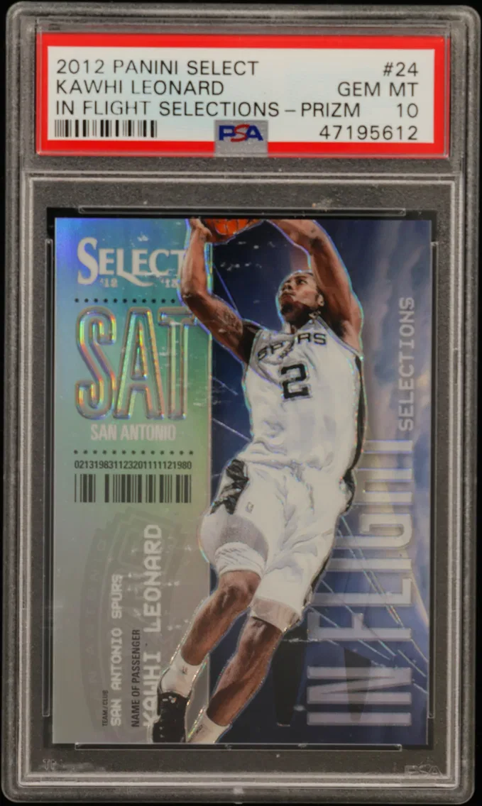 2012 #24 Kawhi Leonard PSA 10 Panini Select in Flight Selections