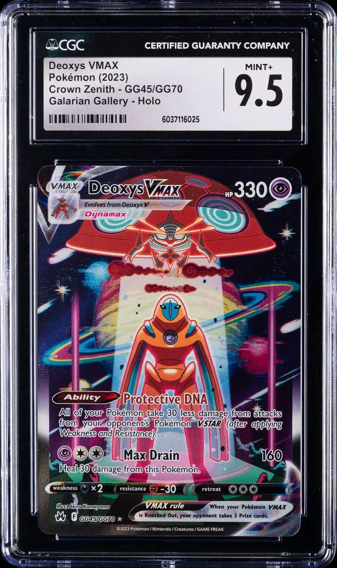 2023 #GG45 Full Art/Deoxys Vmax CGC 9.5 Sword and Shield Crown Zenith Pokemon