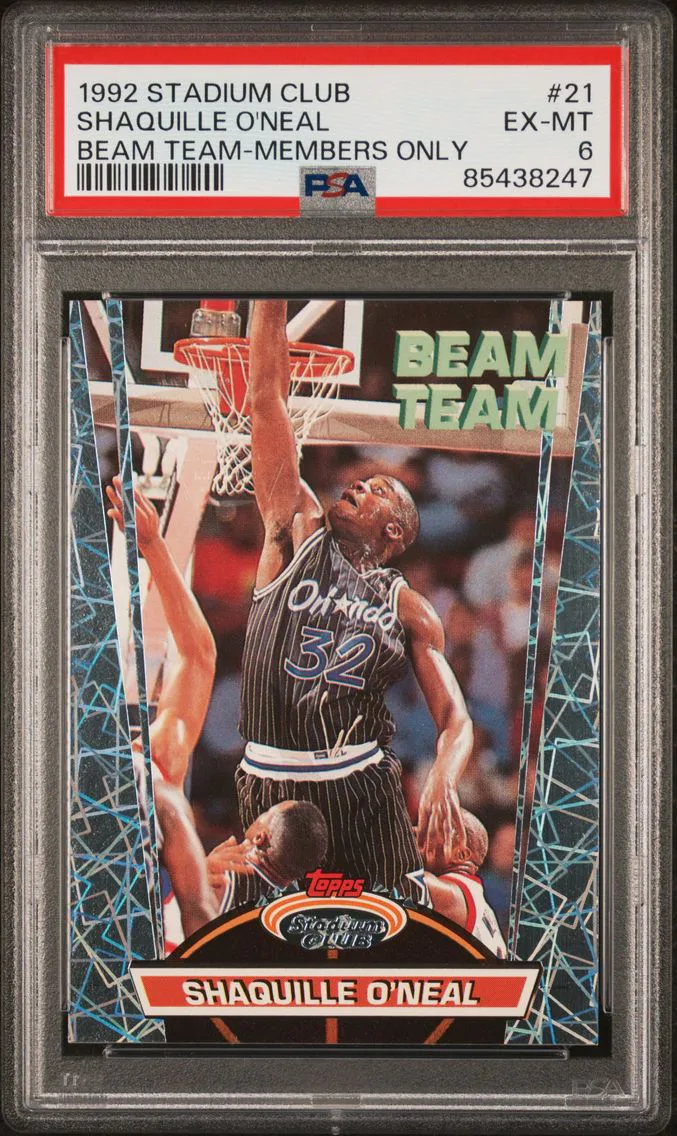 1992 #21 Shaquille O'Neal PSA 6 Stadium Club Beam Team