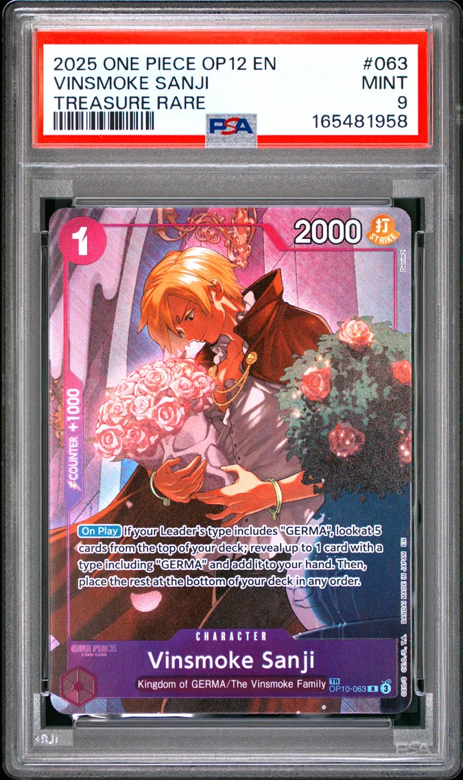 2025 #063 Vinsmoke Sanji PSA 9 One Piece OP12-Legacy of the Master