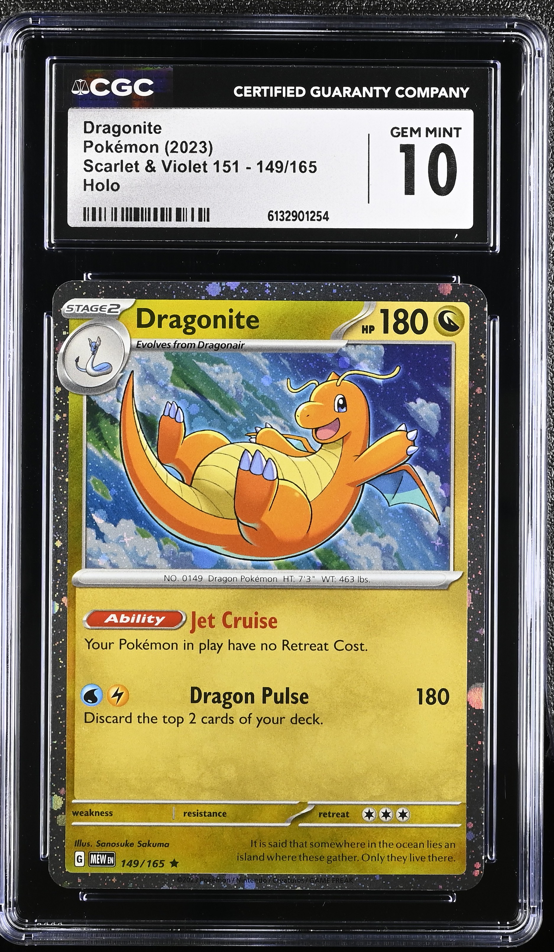 2023 #149 Dragonite CGC 10 Scarlet & Violet 151 - Mew En - English