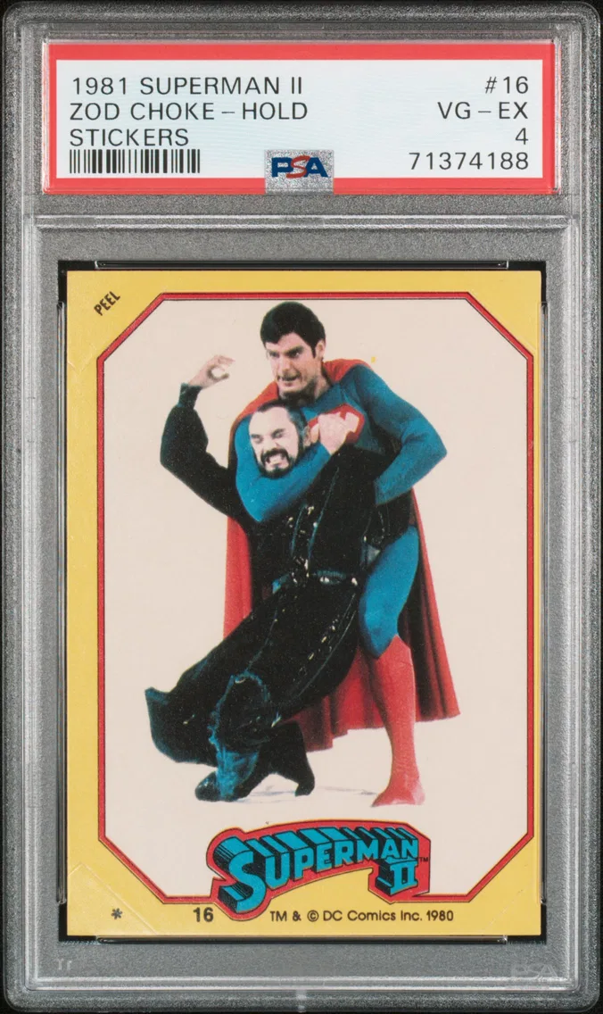 1981 #16 Zod Choke-Hold PSA 4 Superman II Stickers