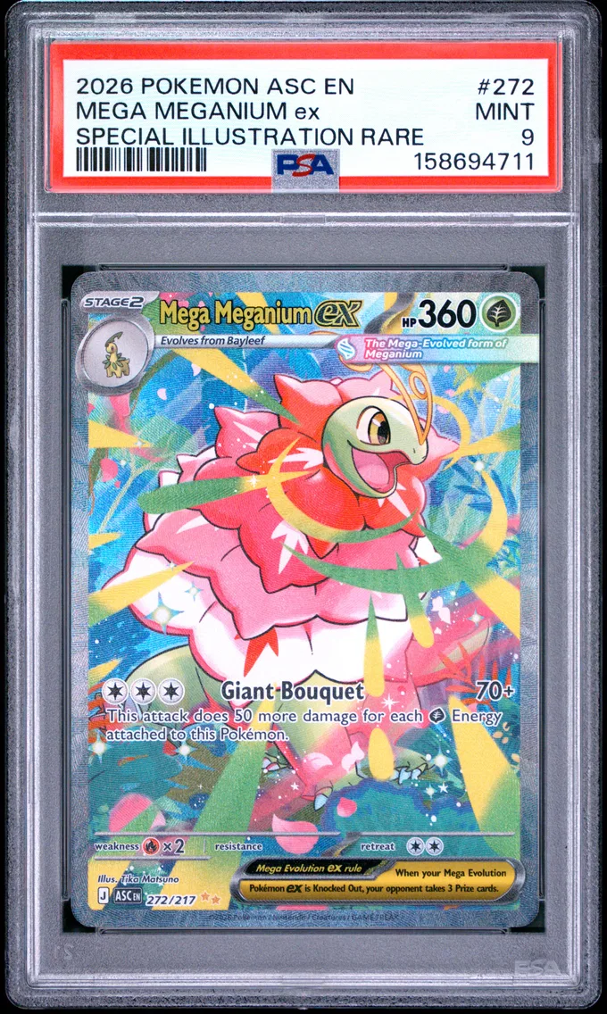 2026 #272 Mega Meganium EX PSA 9 Asc EN-Ascended Heroes
