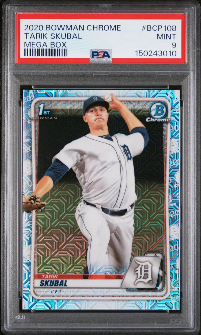 2020 #BCP108 Tarik Skubal PSA 9 Bowman Chrome Mega Box