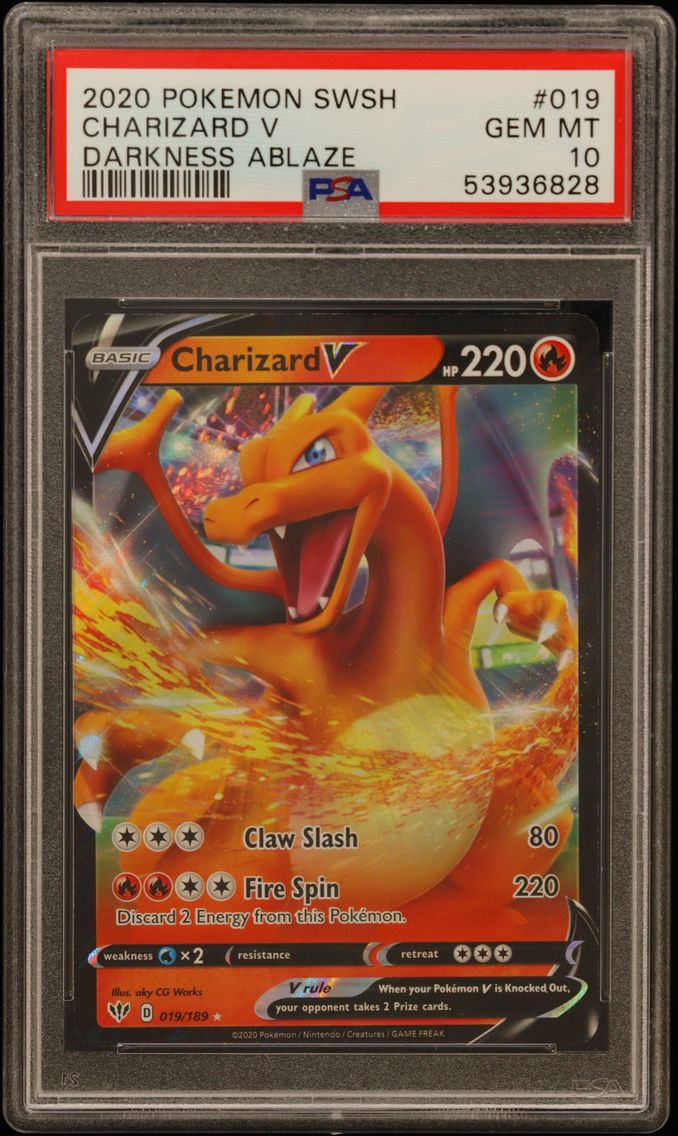 2020 #019 Charizard V PSA 10 Sword & Shield Darkness Ablaze