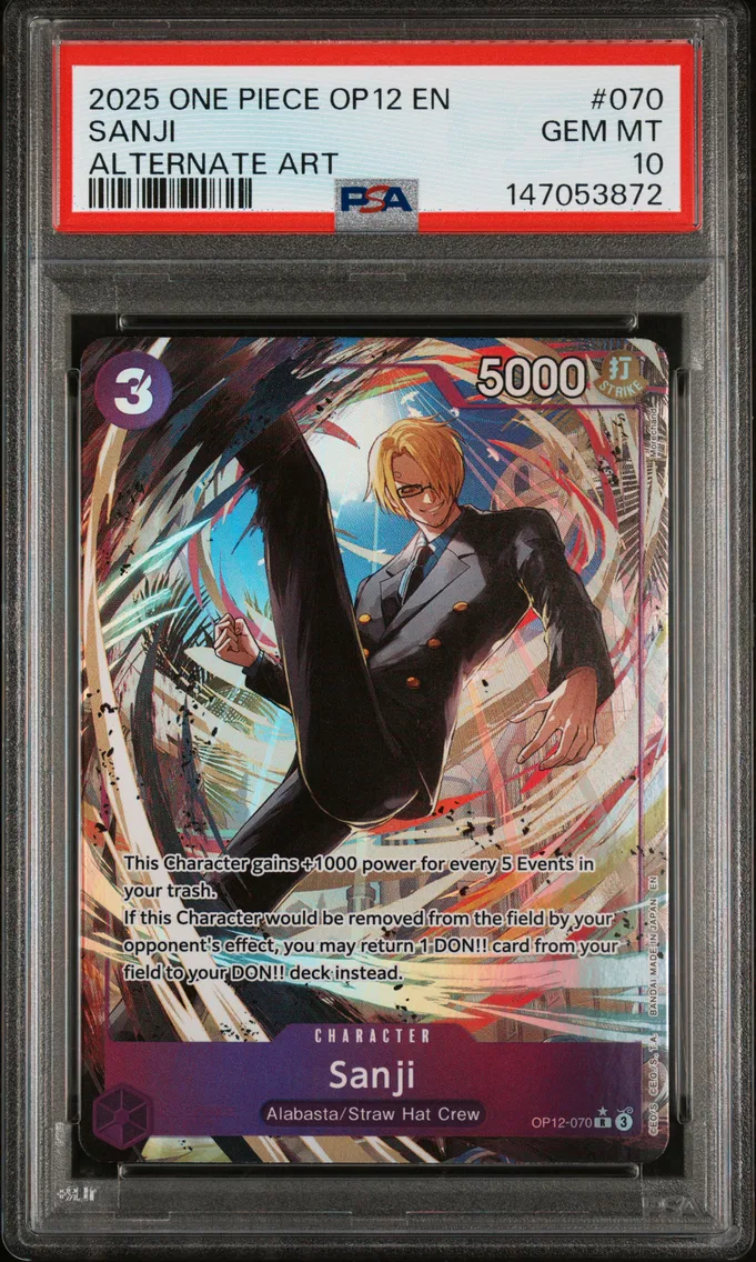 2025 #070 Sanji PSA 10 One Piece OP12-Legacy of the Master