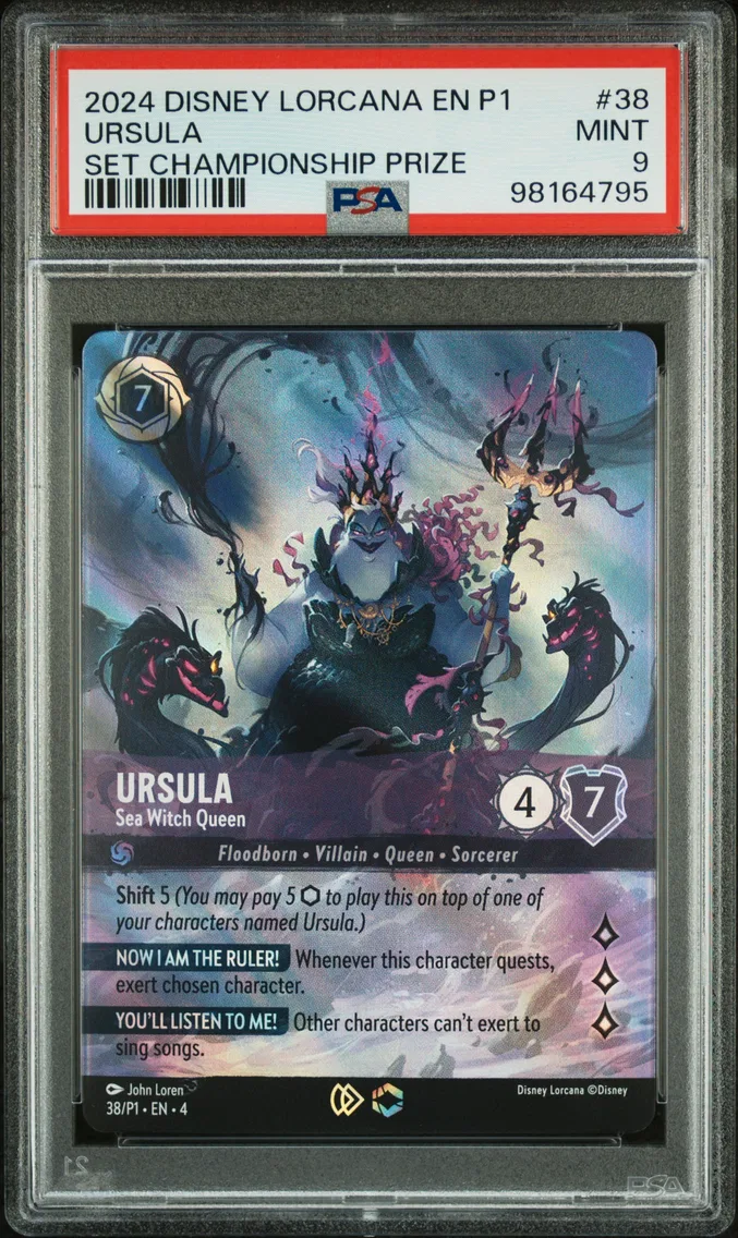 2024 #38 Ursula - Sea Witch Queen PSA 9 Disney Lorcana EN P1-Promo