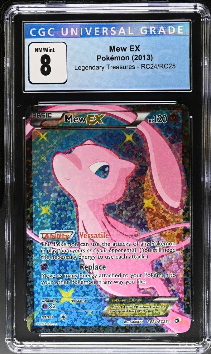 2013 #RC24/RC25 Mew EX CGC 8 Legendary Treasures - English