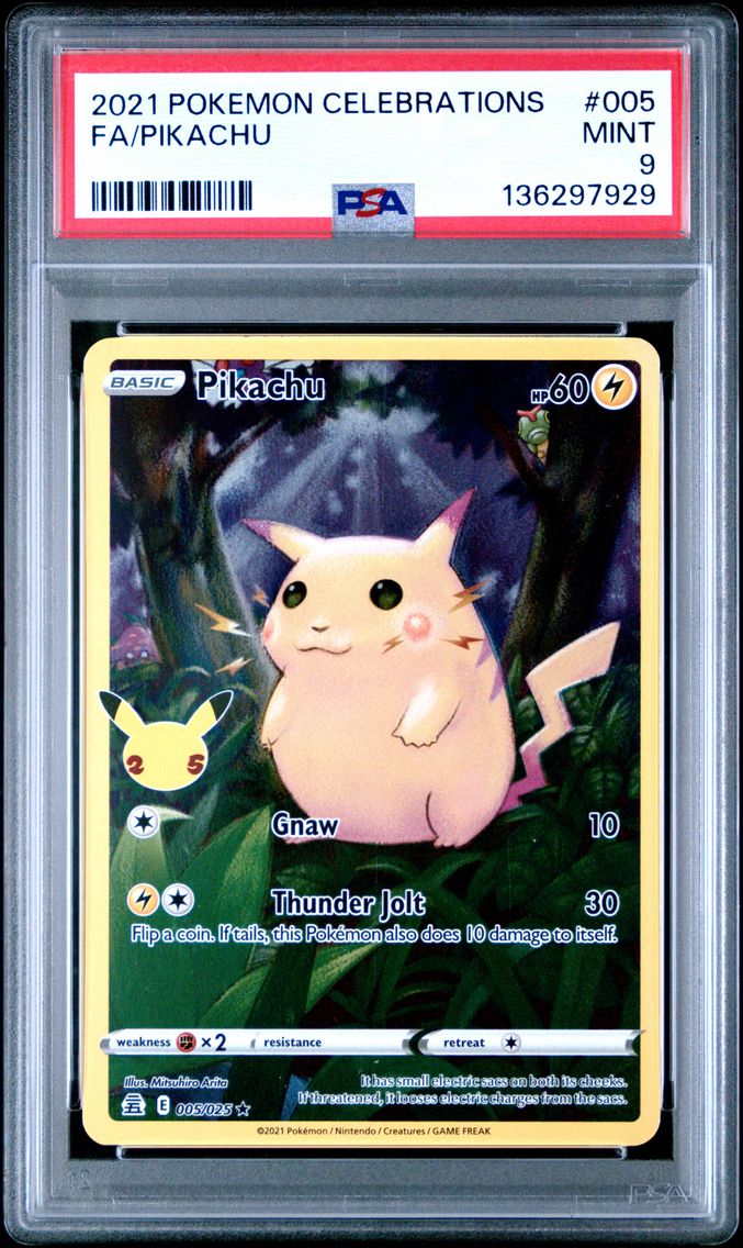 2021 #005 Full Art/Pikachu PSA 9 Celebrations Pokemon