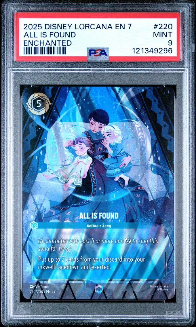 2025 #220 All Is Found PSA 9 Disney Lorcana EN 7-Archazia's Island