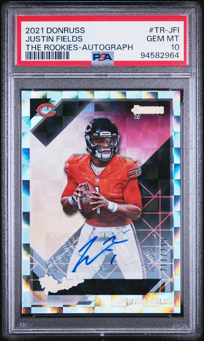 2021 #TR-JFI Justin Fields PSA 10 Panini Donruss the Rookies