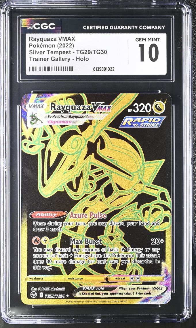 2022 #TG29/TG30 Rayquaza VMAX CGC 10 Silver Tempest - English