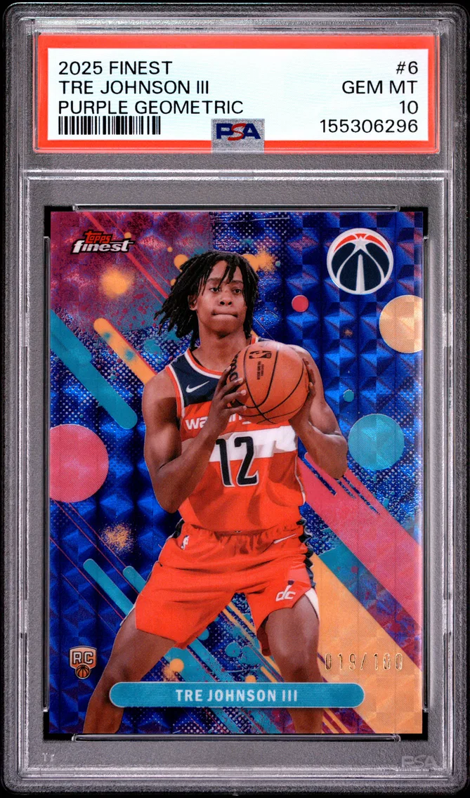 2025 #6 Tre Johnson III PSA 10 Topps Finest