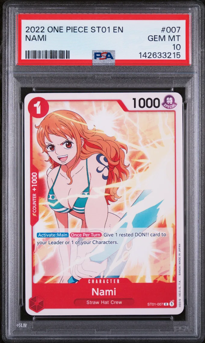 2022 #007 Nami PSA 10 One Piece Starter Deck ST01-Straw Hat Crew