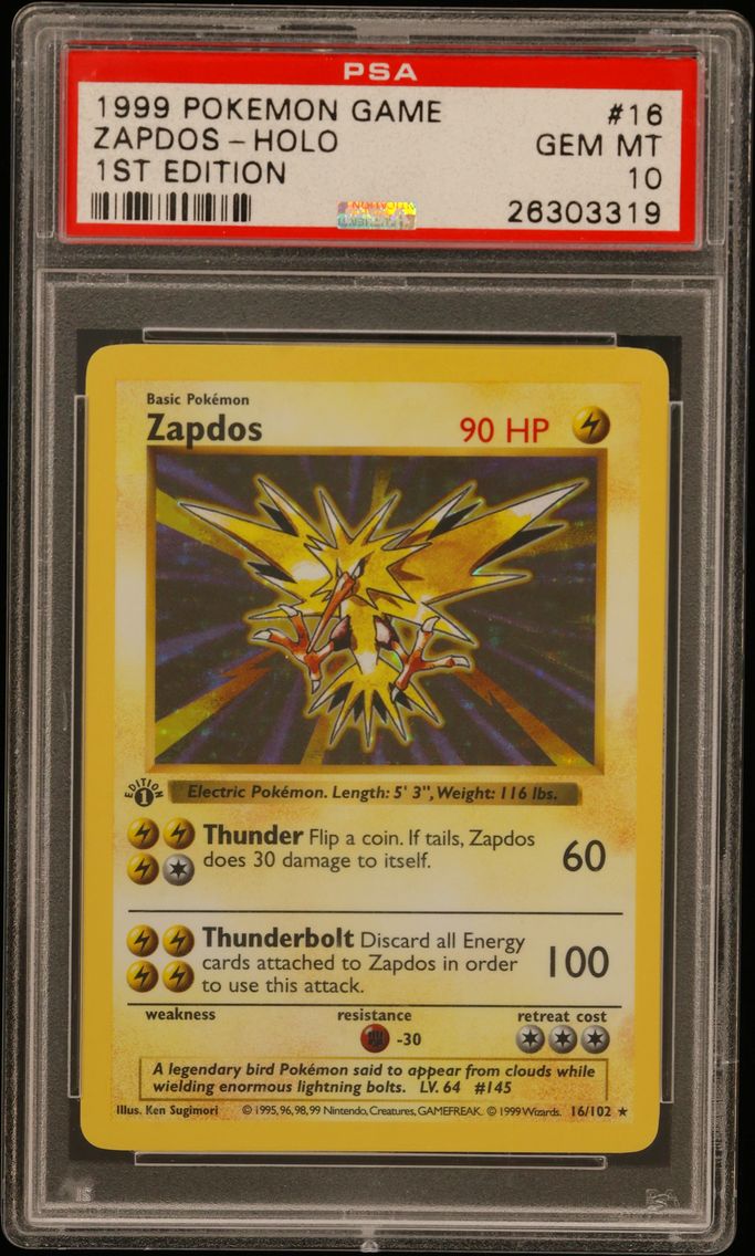 1999 #16 Zapdos-Holo 1st Edition