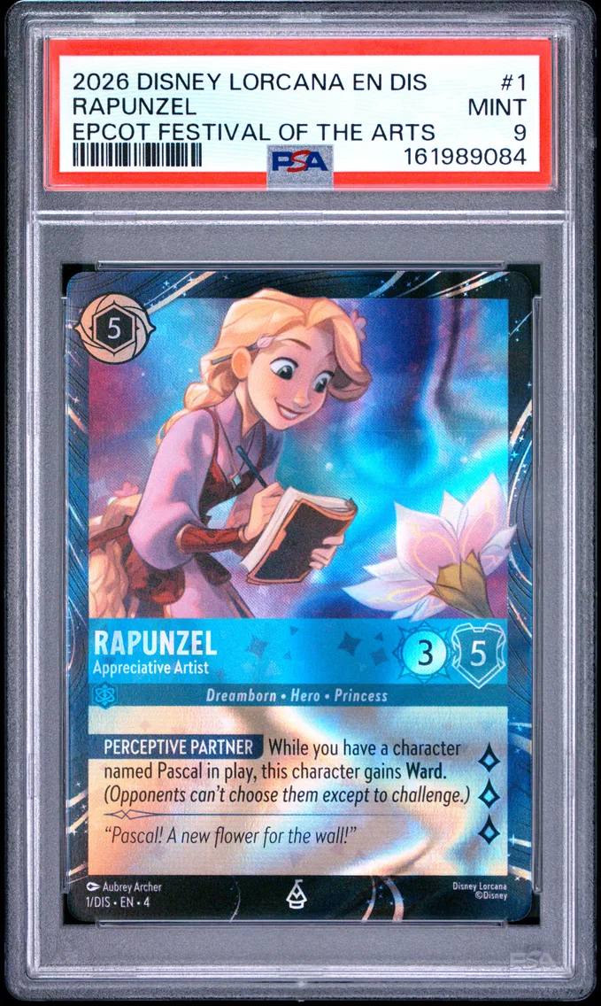 2026 #1 Rapunzel - Appreciative Artist PSA 9 Disney Lorcana EN Dis-Magical Places Promo