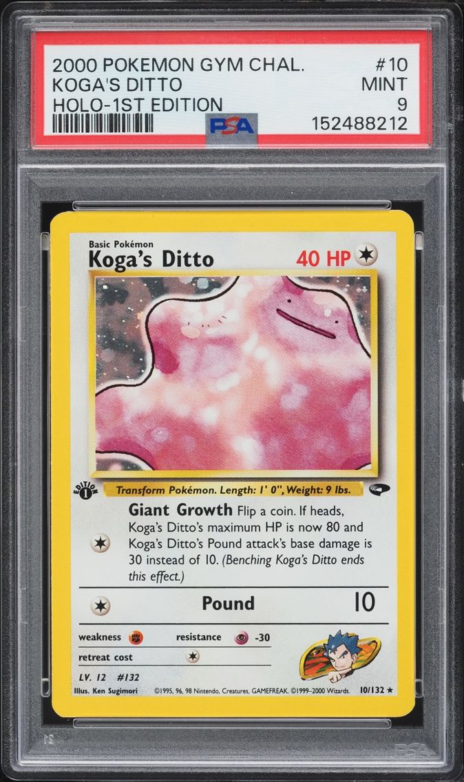 2000 #10 Gym Challenge 1st Edition Holo Koga's Ditto MINT PSA 9 Pokemon