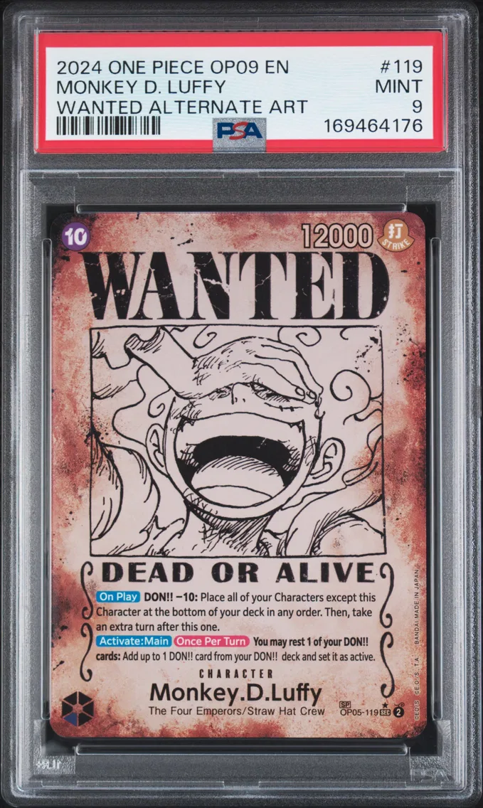 2024 #119 Monkey D. Luffy PSA 9 One Piece OP09-Emperors in the New World