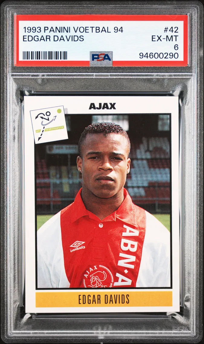 1993 #42 Edgar Davids PSA 6 Panini Voetbal 94