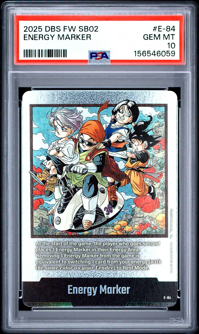 2025 #E-84 Energy Marker PSA 10 Dragon Ball Super Card Game Fusion World Manga Booster 02