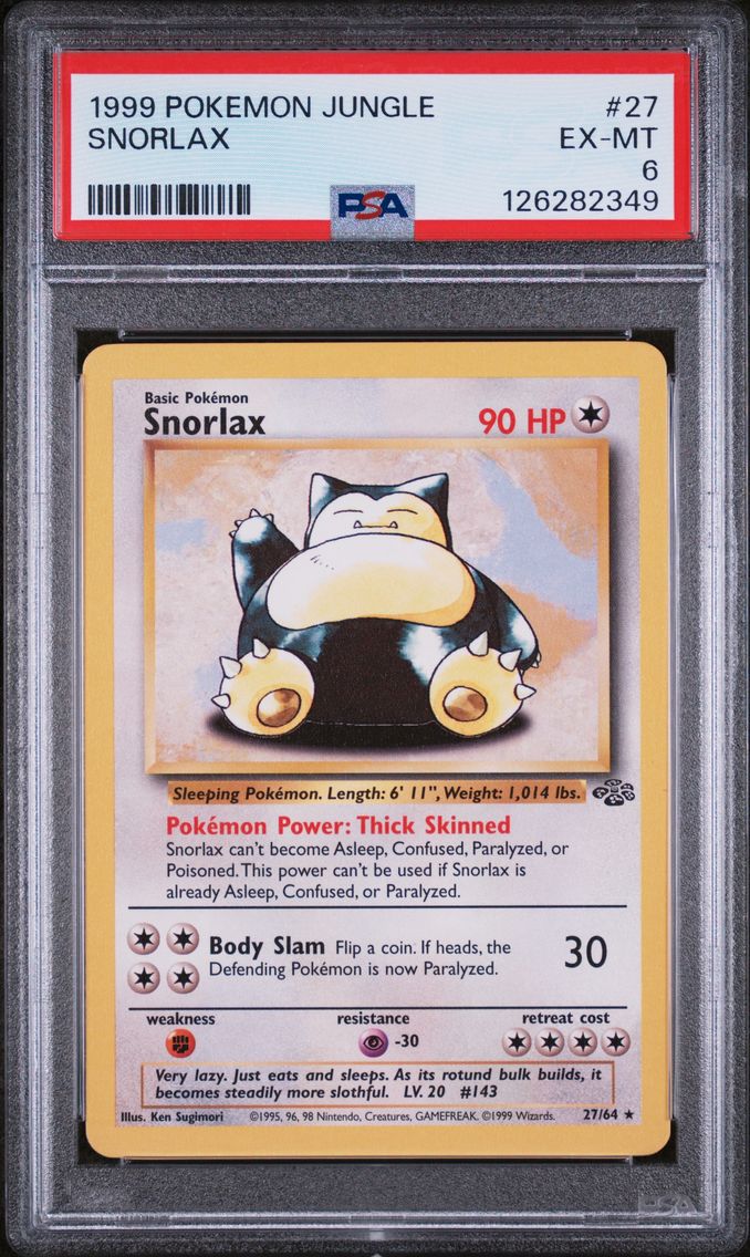 1999 #27 Snorlax PSA 6 Jungle