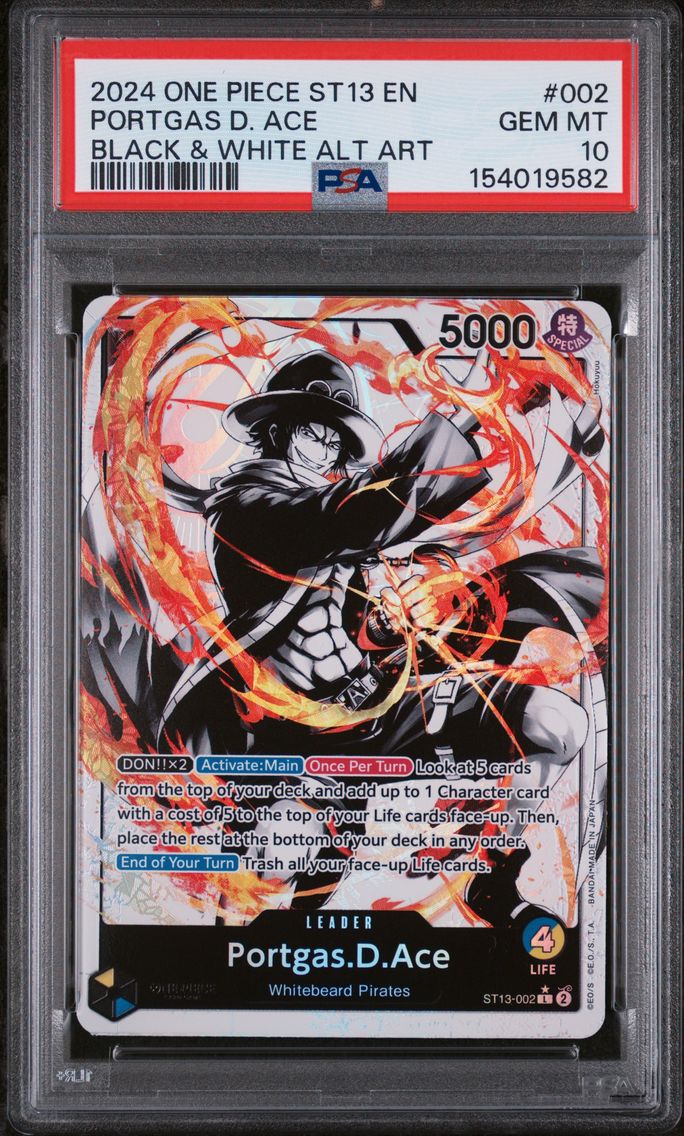 2024 #002 Portgas D. Ace PSA 10 One Piece Ultra Deck ST13-the Three Brothers