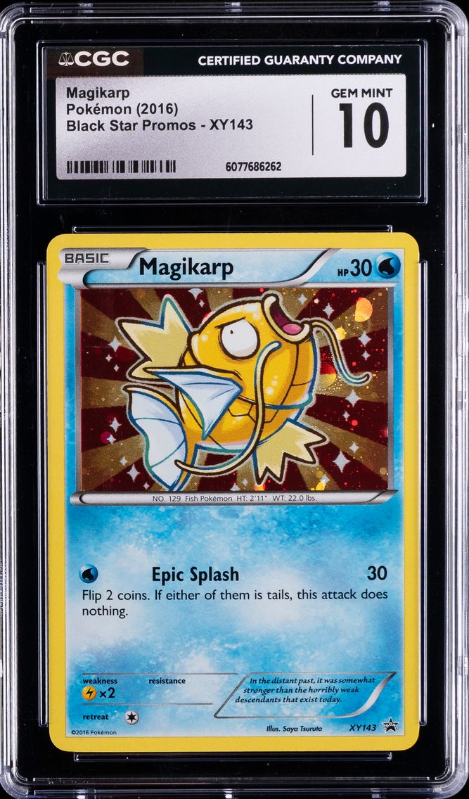 2016 #XY143 Magikarp-Holo CGC 10 XY Black Star Promo Pokemon