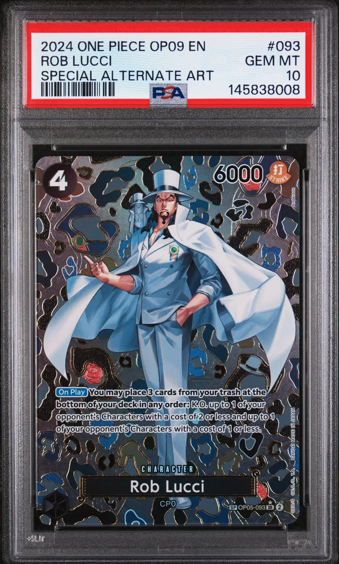 2024 #093 Rob Lucci PSA 10 One Piece OP09-Emperors in the New World