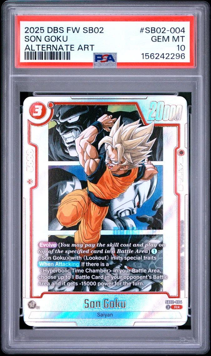 2025 #SB02-004 Son Goku PSA 10 Dragon Ball Super Card Game Fusion World Manga Booster 02