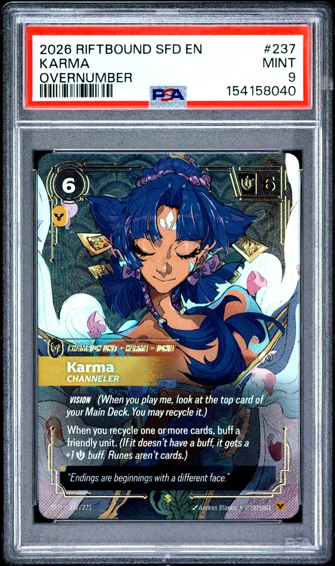 2026 #237 Karma - Channeler PSA 9 Riftbound: League of Legends Sfd-Spiritforged