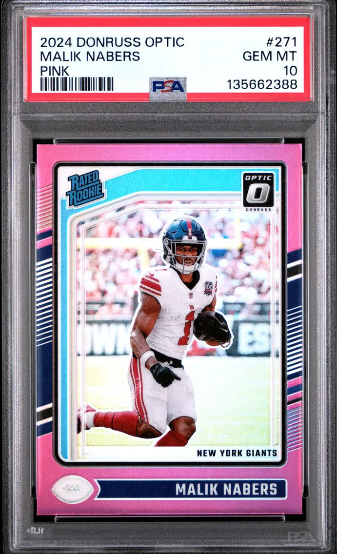 2024 #271 Malik Nabers PSA 10 Panini Donruss Optic