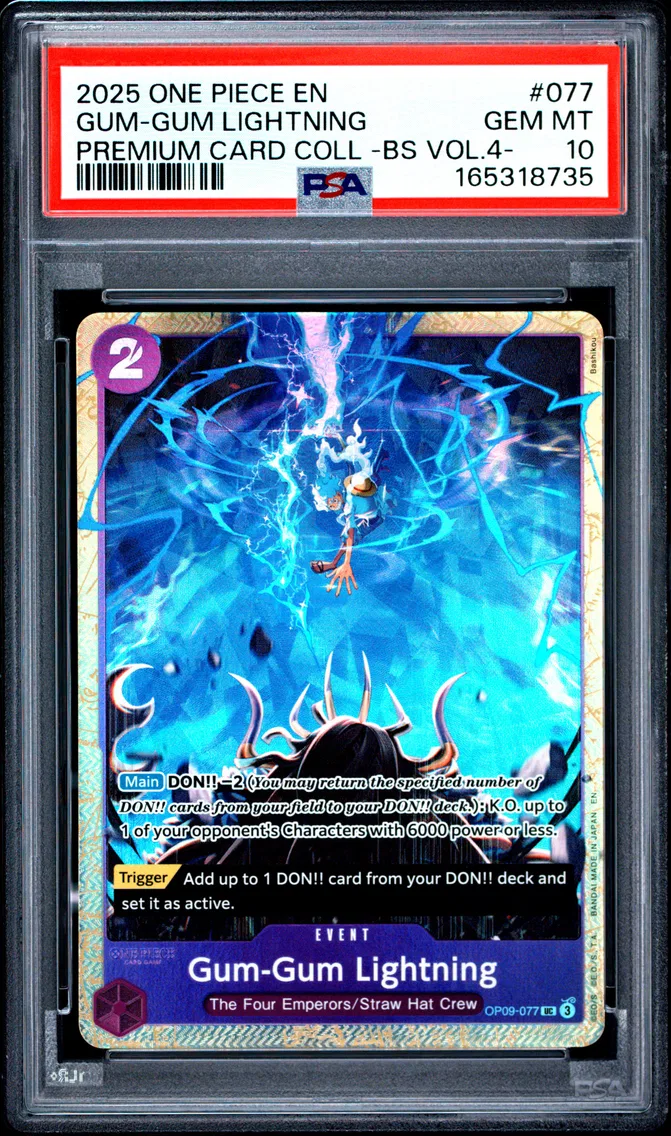 2025 #077 Gum-Gum Lightning PSA 10 One Piece Premium Card Collection -Best Selection Vol.4 -
