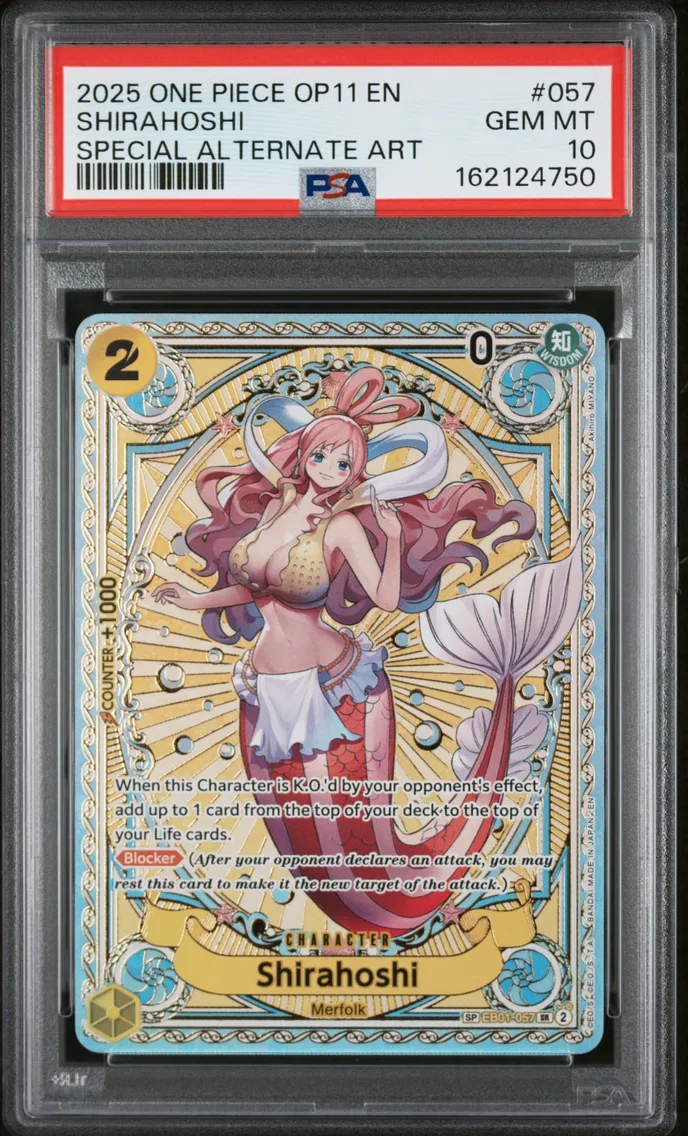 2025 #057 Shirahoshi PSA 10 One Piece OP11-A Fist of Divine Speed