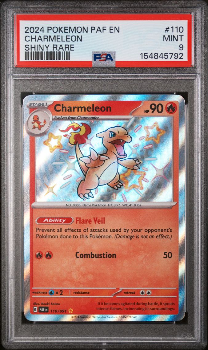 2024 #110 Charmeleon PSA 9 Paf EN-Paldean Fates
