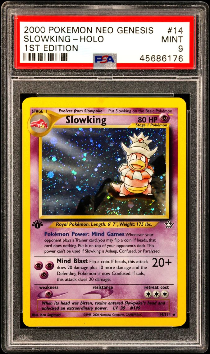 2000 #14 Slowking-Holo PSA 9 Neo Genesis 1st Edition