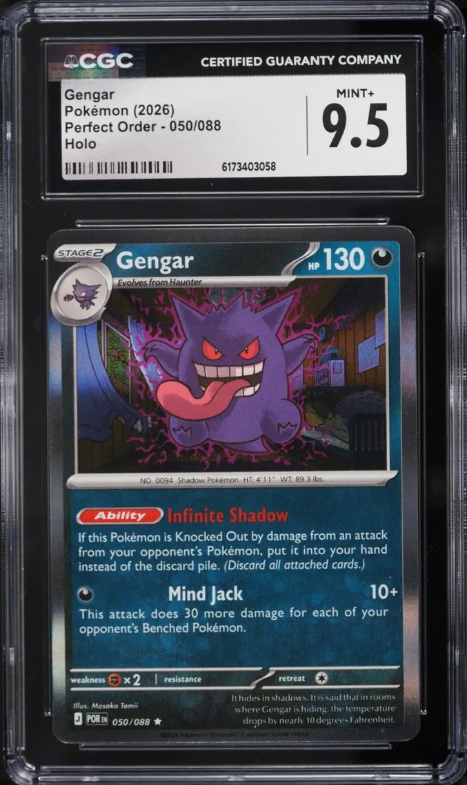 2026 Pokemon Mega Evolution Perfect Order Holo Gengar #50 CGC 9.5 MINT+