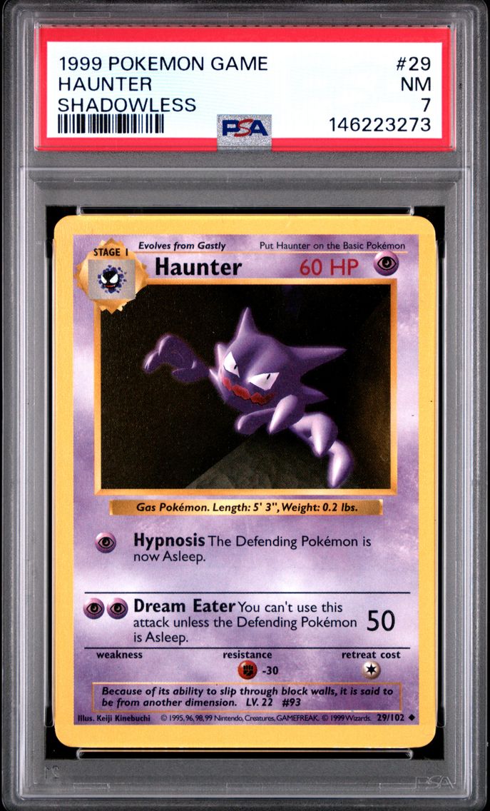 1999 #29 Haunter Shadowless PSA 7 Game