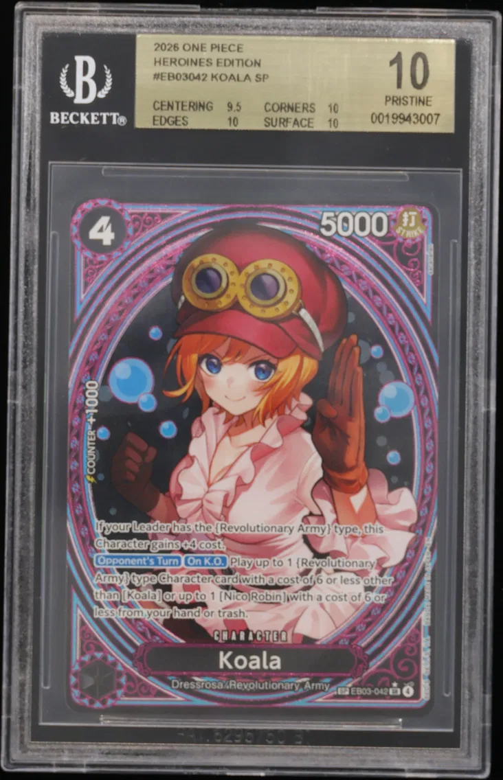 2026 #EB03042 Koala SP BGS 10 One Piece Card Game -ONE PIECE Heroines Edition-