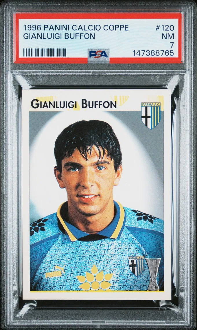 1996 #120 Gianluigi Buffon PSA 7 Panini Calcio Coppe