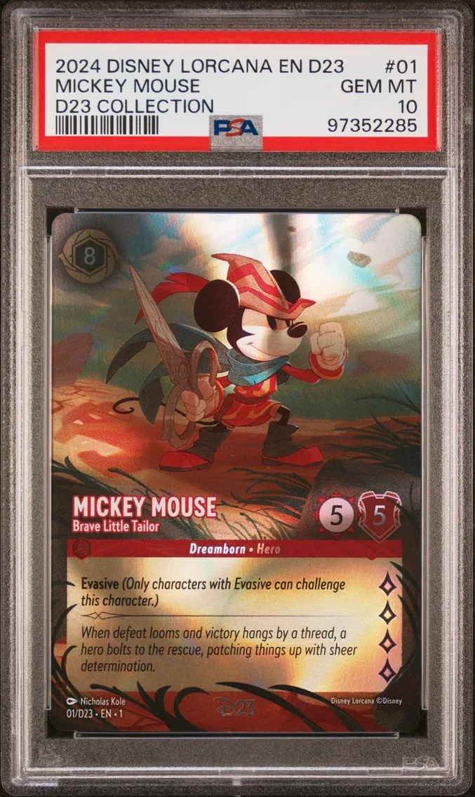 2024 #01 Mickey Mouse - Brave Little Tailor PSA 10 Disney Lorcana EN D23-D23 Expo Promo