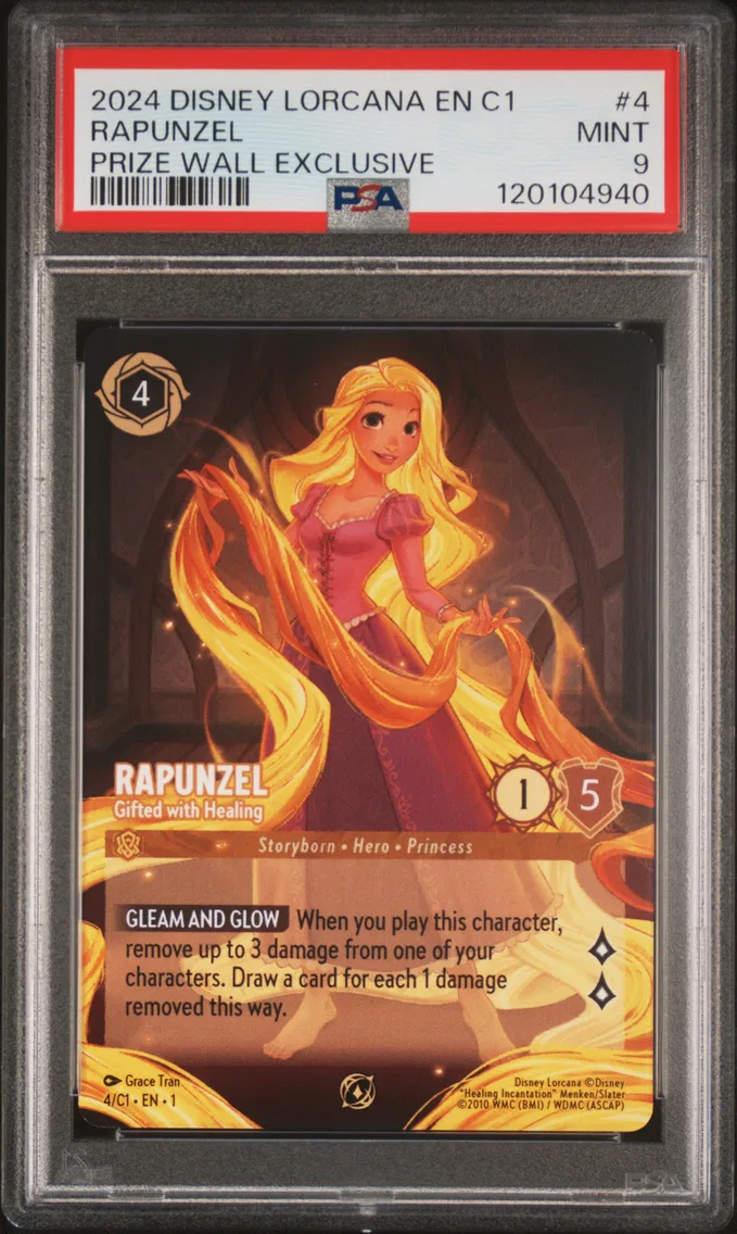 2024 #4 Rapunzel - Gifted With Healing PSA 9 Disney Lorcana EN C1-Lorcana Challenge Promo