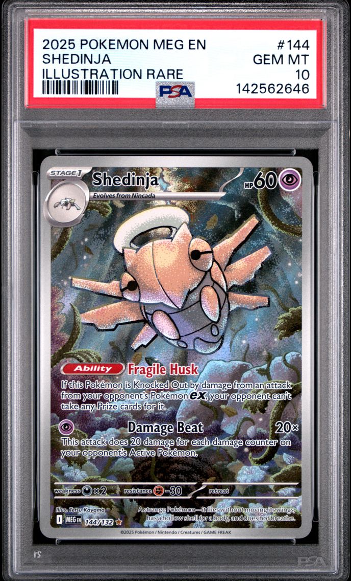 2025 #144 Shedinja PSA 10 Meg EN-Mega Evolution